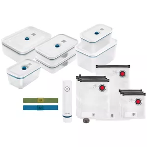 Vacuum sealer ZWILLING 36815-015-0 with 1 pump, 7 bags, 6 containers (2300 ml), BPA-free, white/blue