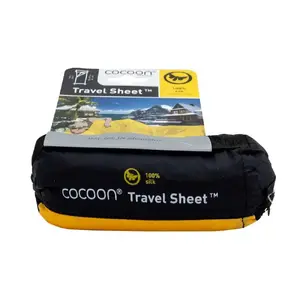 Guļammaiss-iekškrekls COCOON Leicht-Reiseschlafsack taisnstūra 220 x 90 cm 100% zīds sunset (ST71)