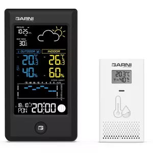 GARNI 615B Precise Black White LCD DC Battery Indoor Outdoor Barometer Thermometer Hygrometer