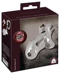 Penisa būris Fetish Collection Cock Cage II — nerūsējošais tērauds, regulējams izmērs, būra garums 8,5 cm, svars 289 g