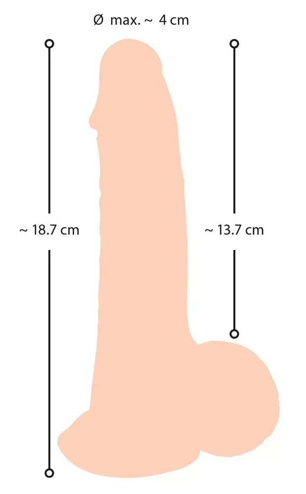 Dildo nature skin NS, TPE, 18,7 см Photo 10