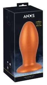 Anal plug ANOS Big Soft Silicone Black — Liquid Silicone, 21 cm total, 18.7 cm insertion, Ø max 8.4 cm, 911 g