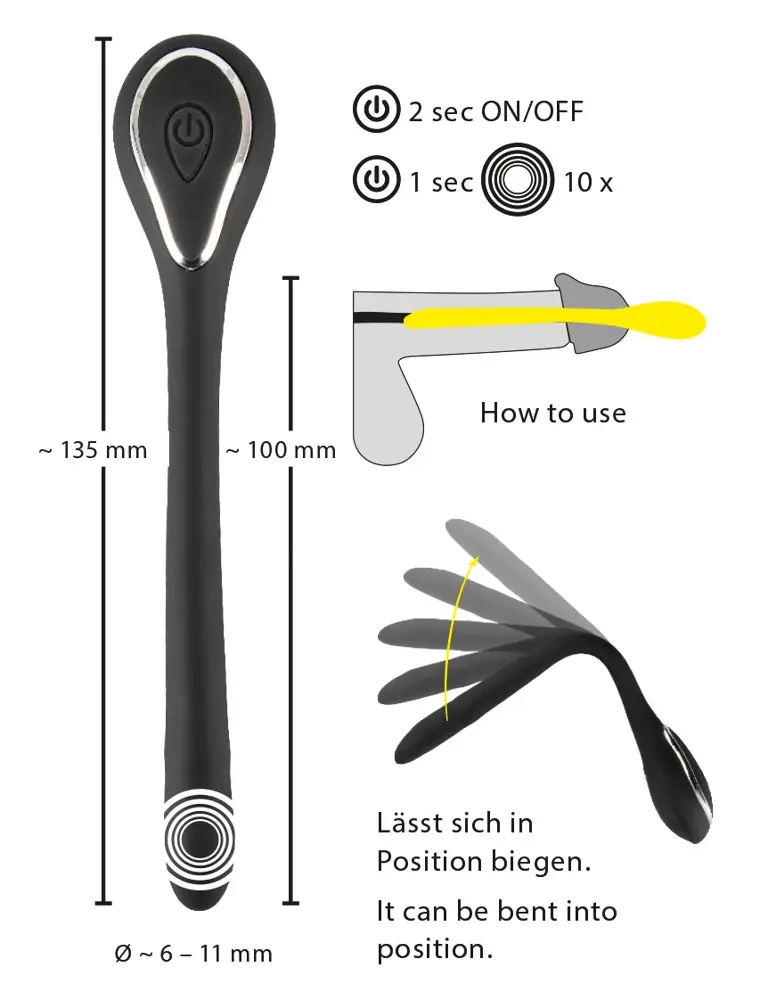 Urethral Stimulator Penisplug vibrating bendable dilator Photo 9
