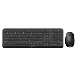 Wireless Keyboard Mouse included Philips SPT6307B/26 QWERTZ German Black