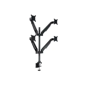 Monitor arm MULTIBRACKETS M VESA Gas Lift Arm Quad Black HD — clamp/bolt, 84 kg, VESA 75×75–100×100, 15"–32", tilt -45°–75°