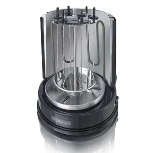 Контактный гриль HEINRICH'S HDG 8687 — 1400 Вт, круглый, чёрный, 250×360 мм