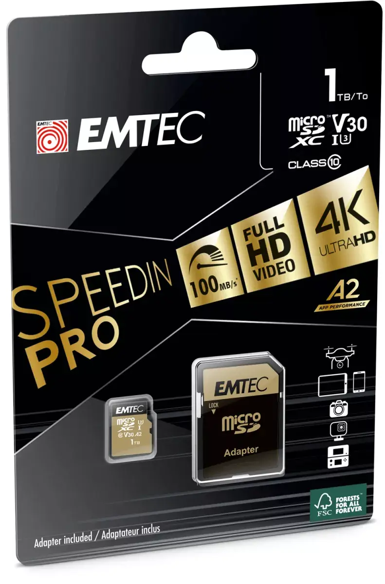 Флеш-карта Emtec 1TB ECMSDM1TXC10SP Photo 2