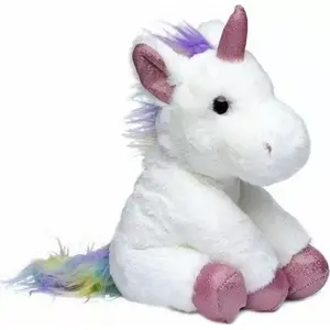 Plush unicorn toy Molli Toys Jednorożec white‑rainbow, 35 cm