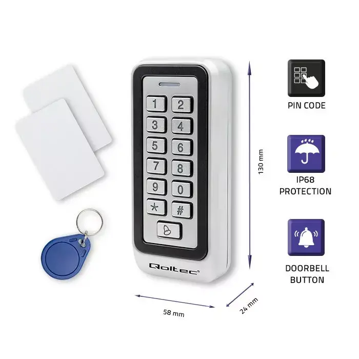 Code lock QOLTEC RHEA 52442 with RFID Photo 2