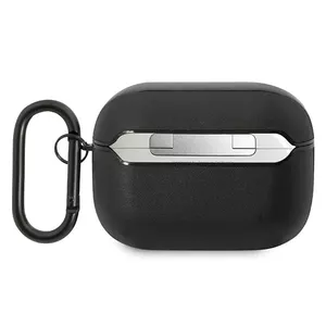 Headphone case Mercedes AMG AMAPSLWK black leather for AirPods Pro