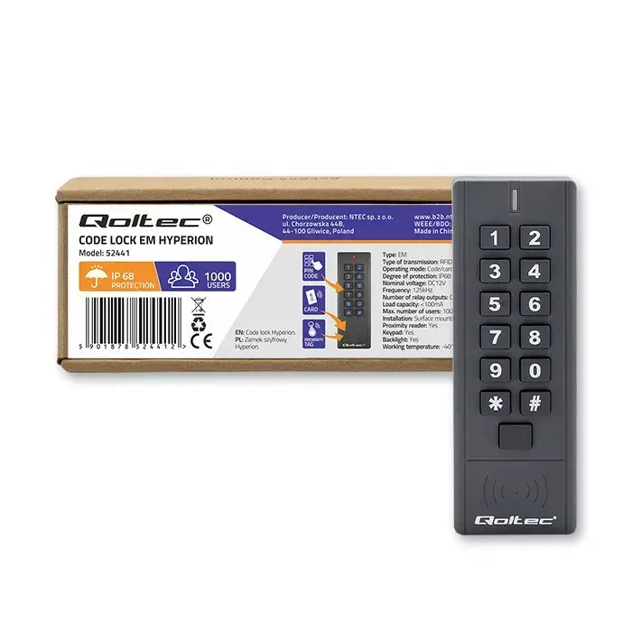Code lock QOLTEC HYPERION 52441 Photo 4