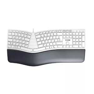 Keyboard CHERRY KC 4500 ERGO USB QWERTZ German White Curved Wired