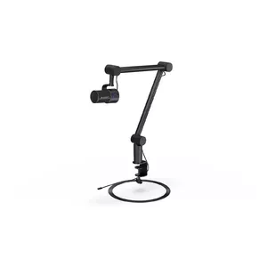 PC mikrofons ENDORFY Solum Studio — USB vads, 24 bitu/96 kHz, 20–20000 Hz, regulējams galda statīvs, skārienvadība, austiņu izvade, melns