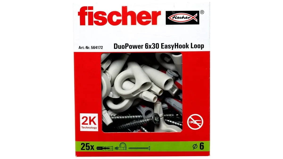 Комплект винтовых крючков и дюбелей Fischer 564172 Photo 3