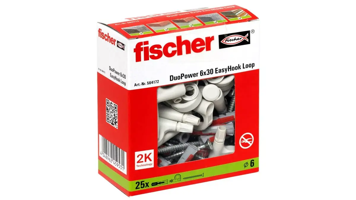 Комплект винтовых крючков и дюбелей Fischer 564172 Photo 4