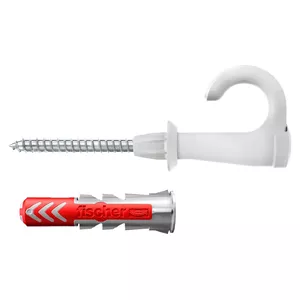 Screw hook & wall plug kit Fischer 564170 25 pcs Plastic 6 mm
