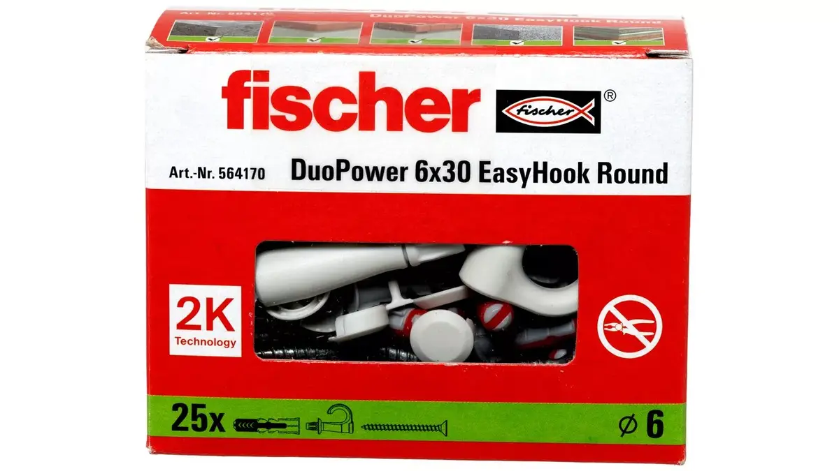 Skrūvju āķu un sienas dībeļu komplekts Fischer 564170 Photo 3