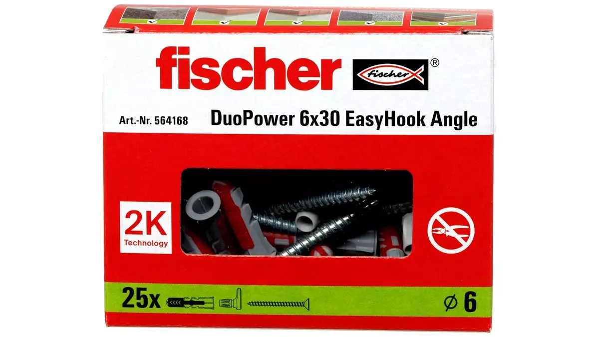 Screw hook & wall plug kit Fischer 564168 Photo 3