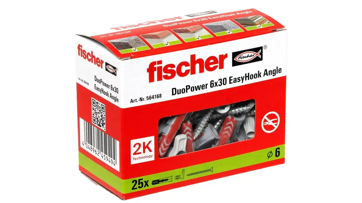 Screw hook & wall plug kit Fischer 564168 Photo 4