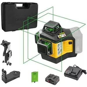 Multiline laser level STABILA LAX 600 G 12‑V system, self-leveling, 7‑piece set, max range 40 m