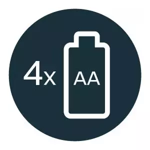Iekļautas 4 x AA baterijas