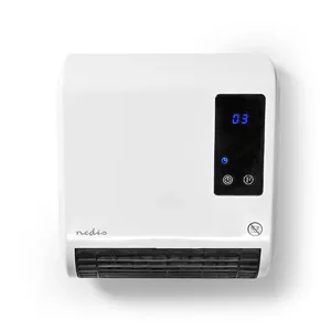 Электрический обогреватель Nedis HTBA20WT 2000 W Регулируемый термостат 2 режима обогрева IP22 Пульт дистанционного управления Белый