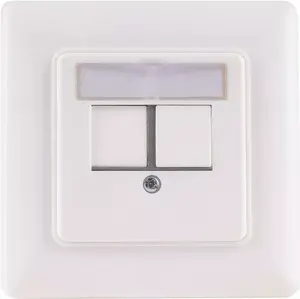 Network socket keystone frame 2‑port ShiverPeaks BS08‑10101 for modular keystone inserts