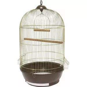 Клетка для птиц Panama Pet 40×40×70 см золотисто-коричневая для мелких птиц