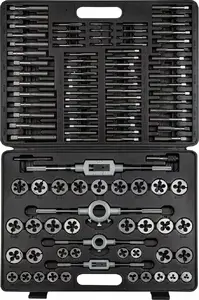 Cutting and Threading Set NEO tools 11-915 — 110 pieces (drills, taps, dies)