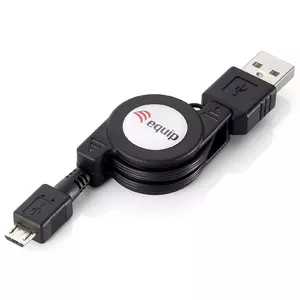 Equip 128595 USB kabelis 1 m USB 2.0 USB A Micro-USB B Melns