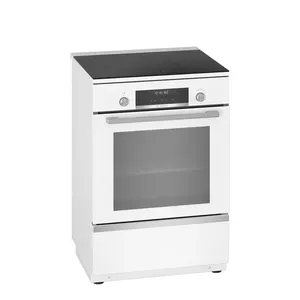 Bosch Cooker HLS79W321U Series 6 Hob type Induction, Oven type Electric, White, Width 60 cm, Grilling, LCD, 63 L, Depth 60 cm