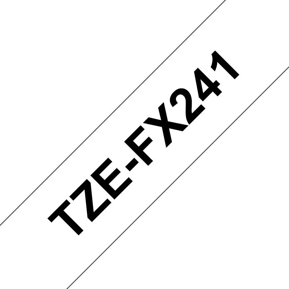 Brother TZE-FX241 Elastīga marķēšanas lente Melns