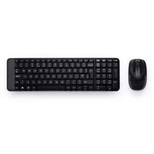 Logitech MK220 Wireless Keyboard+Mouse, Black, Silver, Mouse included, QWERTY US , Numeric keypad, USB