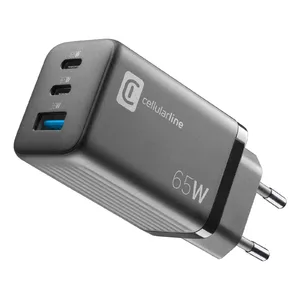 Lādētājs Cellularline MULTIPOWER MICRO 65W Iekštelpu AC USB Type-C 2 Porti
