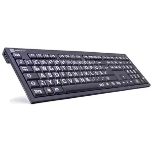 Logickeyboard XL Print tastatūra USB QWERTZ Vācu Melns