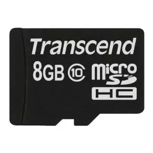 Flash Memory Transcend 8GB MicroSDHC Class 10 TS8GUSDC10