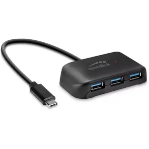 USB-C хаб Speedlink SNAPPY EVO — USB 3.2 Gen 1 Type-C хост, 4 порта (Type-A + Type-C), 5 Гбит/с, черный