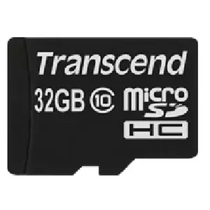 Flash Memory Transcend 32GB MicroSDHC Class 10 Adapter TS32GUSDHC10