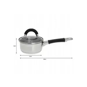 Cookware pot KingHoff KH 1253 stainless steel with glass lid