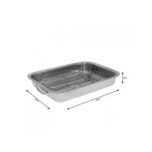 KingHoff KH 1377 Grill Frying Pan, Stainless Steel