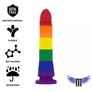 Mythology Devon Pride Dildo M, Silicone, Black