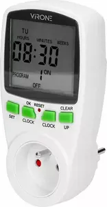 Timer switch ORNO DT-1 with LCD display — electronic programmable time controller