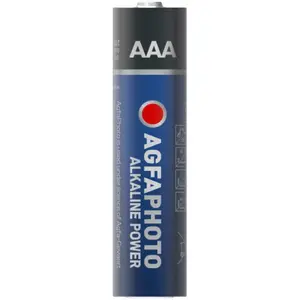 Household single-use AAA alkaline battery AGFA 110-859361 — 44.5 mm height, 10.5 mm diameter