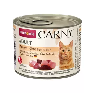 Canned cat food Animonda Carny Turkey + Chicken Liver Adult Grain Free 200 g, 11% protein, 6% fat