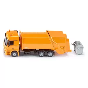 Модель мусоровоза Siku Refuse truck из пластика, чёрно‑оранжевая, для детей от 3 лет