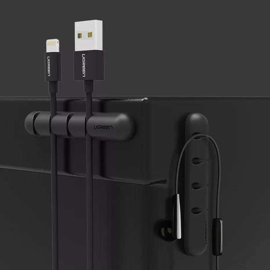 Kabeļu organizators UGREEN Uchwyt 30762 Black Photo 9
