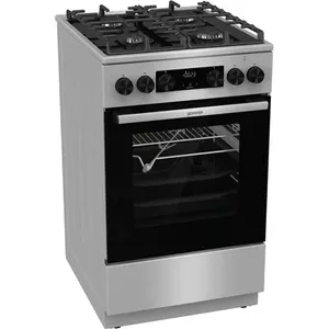 Gorenje Plīts GK5C65XV Gāzes plīts tips, Elektriskās cepeškrāsns tips, Nerūsējošais tērauds, Platums 50 cm, Grila, LED, 70 L, Dziļums 59,4 cm