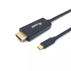 Equip 133412 video kabeļu aksesuārs 2 m USB Veids-C HDMI Type A (Standard) Melns