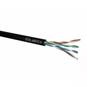 Network Cable Solarix SXKD-5E-UTP-PE RJ45 CAT5E 100m Black