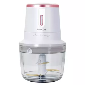 Электрический измельчитель пищи SENCOR SCB 9000WH, беспроводной, стеклянная чаша 0,5 л, 200 Вт, 2 скорости, Li‑Ion 2000 мАч